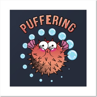 Pufferfish Puffering Meme Puffer Fish Posters and Art